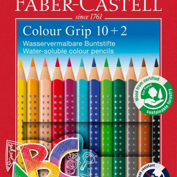 FABER-CASTELL Farbstift Colour Grip 201585 Back to school Promoetui 10+2