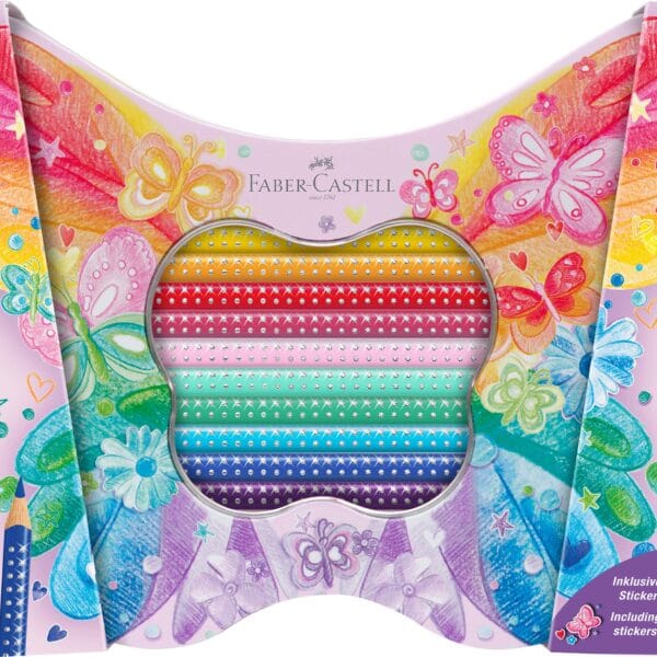 FABER-CASTELL Farbstifte Geschenkset 201971 Sparkle Schmetterling 20 Stk.