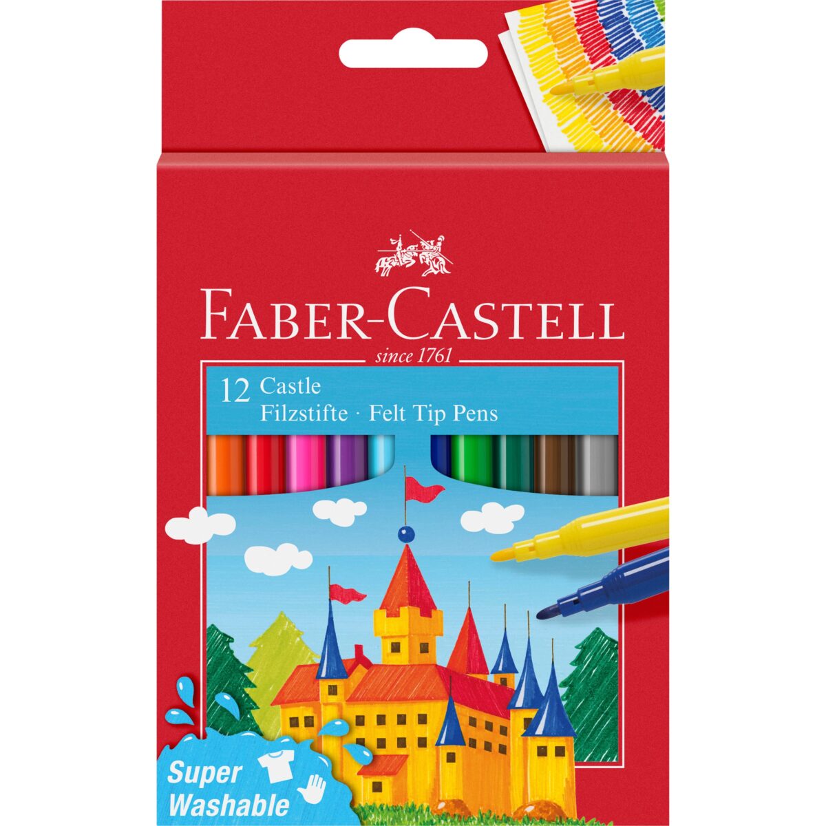 FABER-CASTELL Faserschreiber Castle 554201 12 Farben – Hochwertig & günstig bei ShopDeca