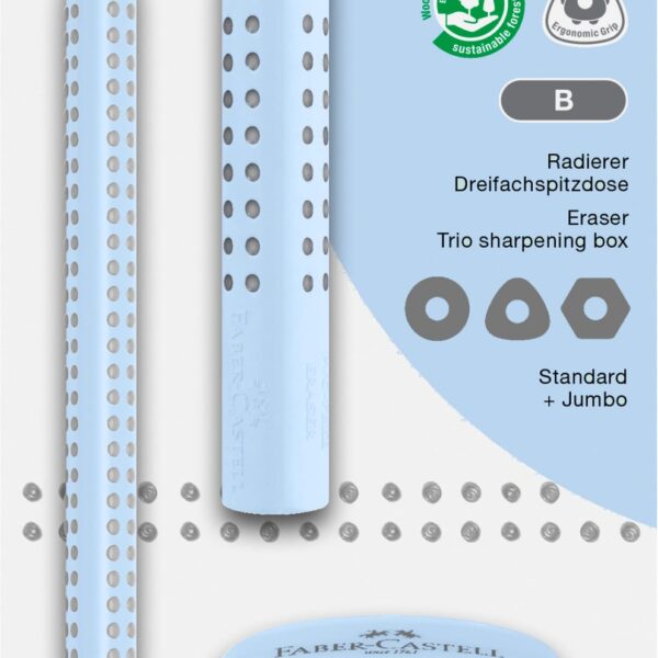 FABER-CASTELL Schreibset Jumbo Grip B 580084 sky blue