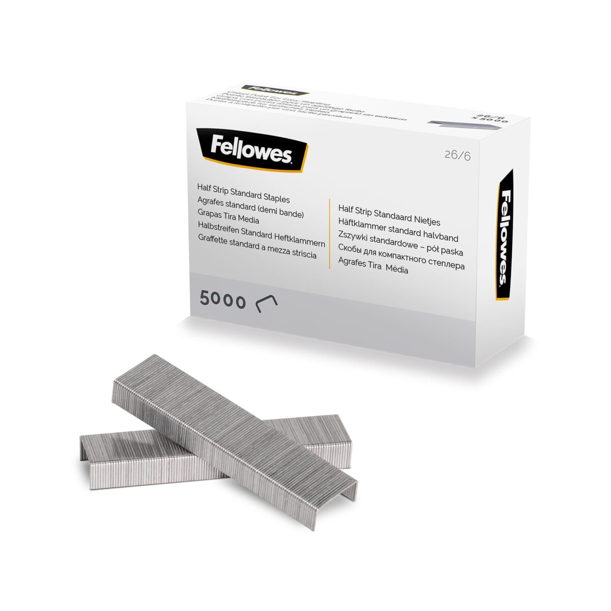 FELLOWES Heftklammern 26/6 mm 5117601 Halbstreifen 5000 STK – Hochwertig & günstig bei ShopDeca