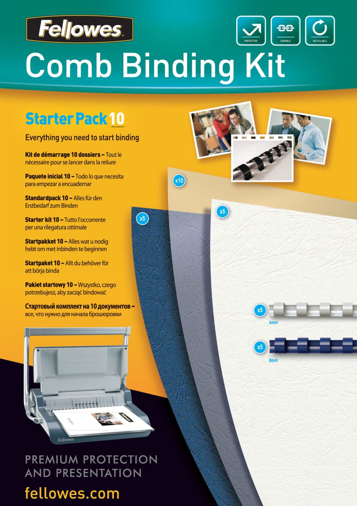 FELLOWES Starterkit für 10 Dokumente 5371701 Binding Kit – Hochwertig & günstig bei ShopDeca