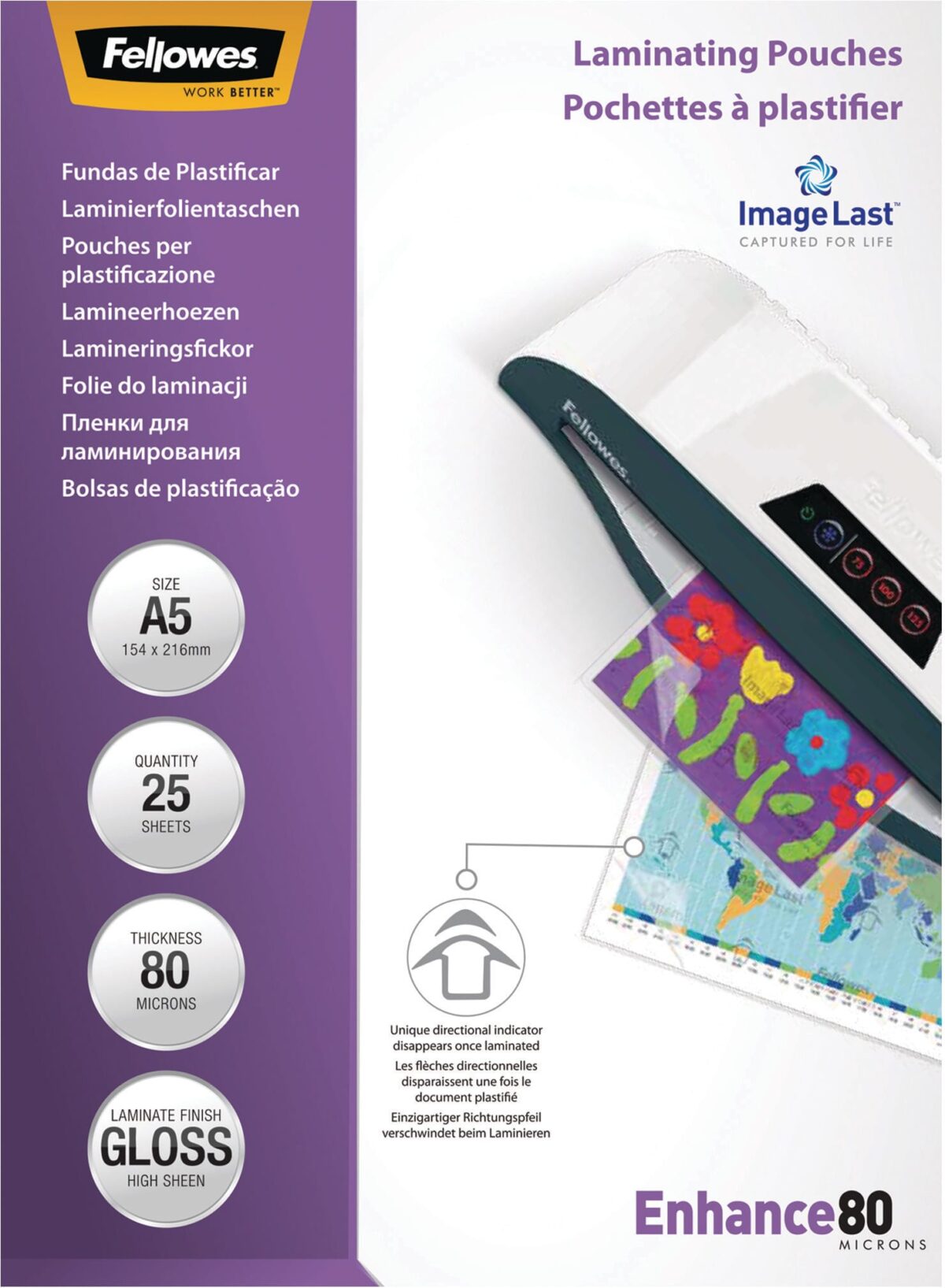 FELLOWES Laminiertasche A5 5396003 glanz, 80my 25 Stk – Hochwertig & günstig bei ShopDeca