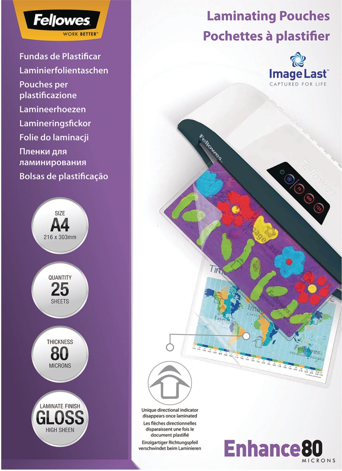 FELLOWES Laminiertasche A4 5396205 glanz, 80my 25 Stk – Hochwertig & günstig bei ShopDeca