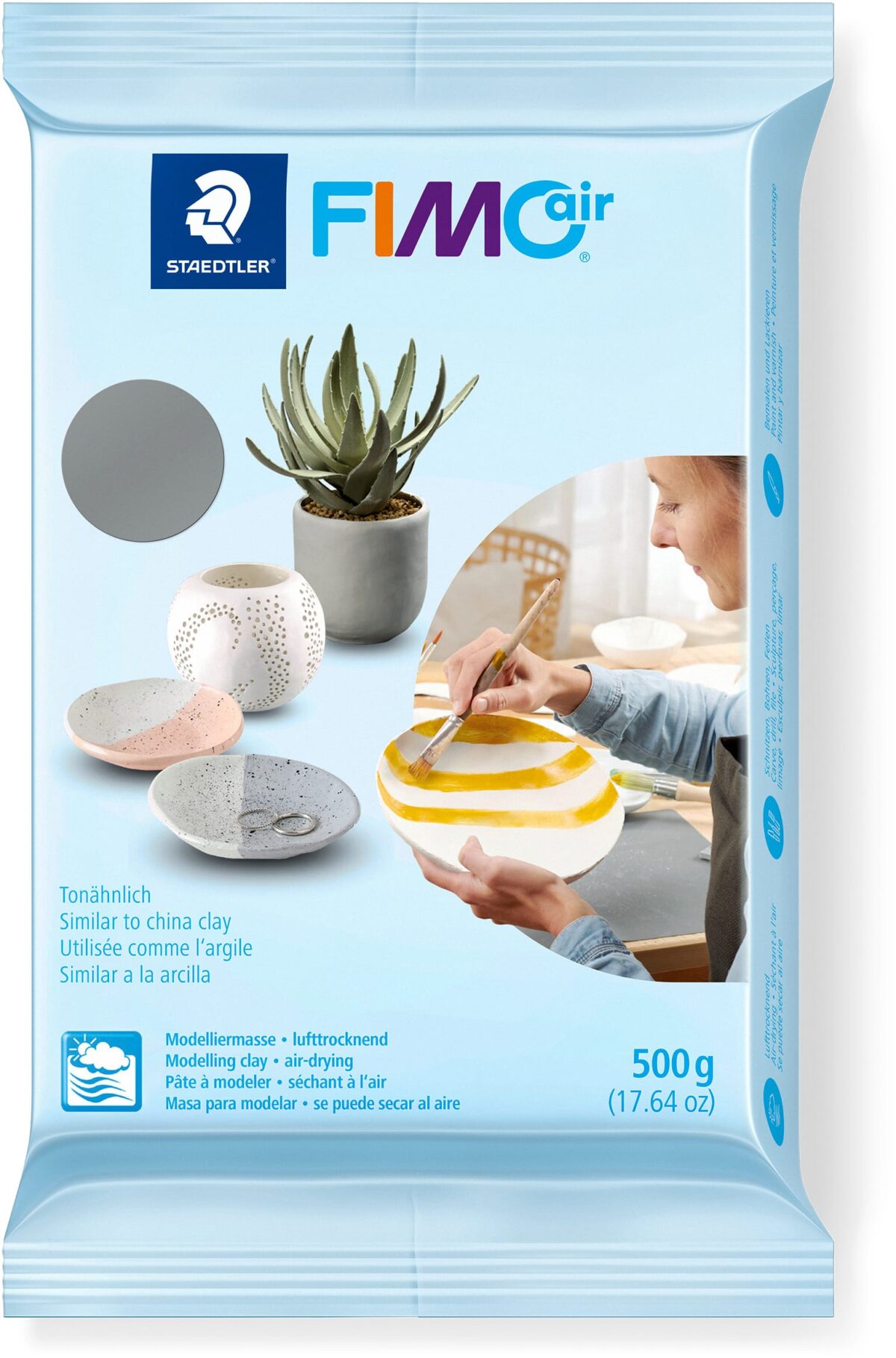 FIMO Knete Air 500g 8100-80 grau – Hochwertig & günstig bei ShopDeca