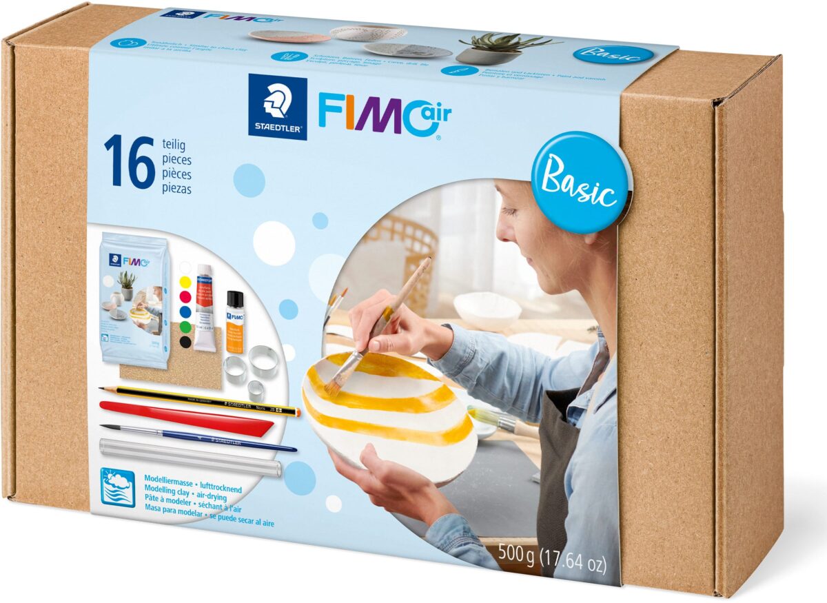 FIMO Knete Air Basis-Set 500g 81Set01 15 teilig – Hochwertig & günstig bei ShopDeca