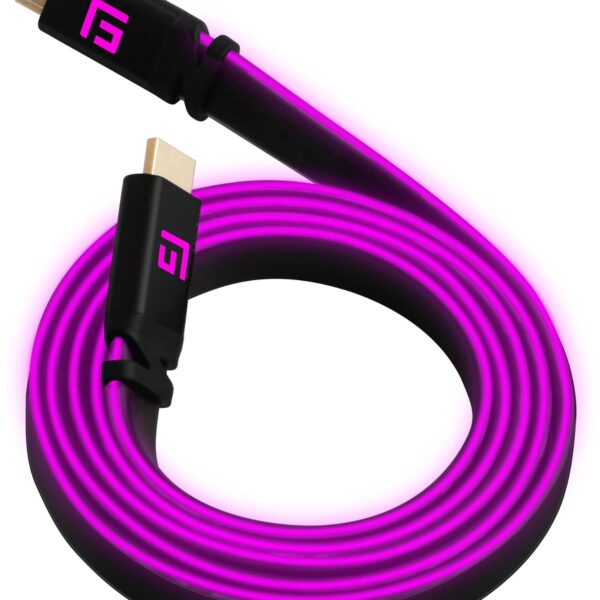 FLOAT GRIP High-Speed LED HDMI Cable FG-HDMILED-300-PINK 3M, v2.1 Pink