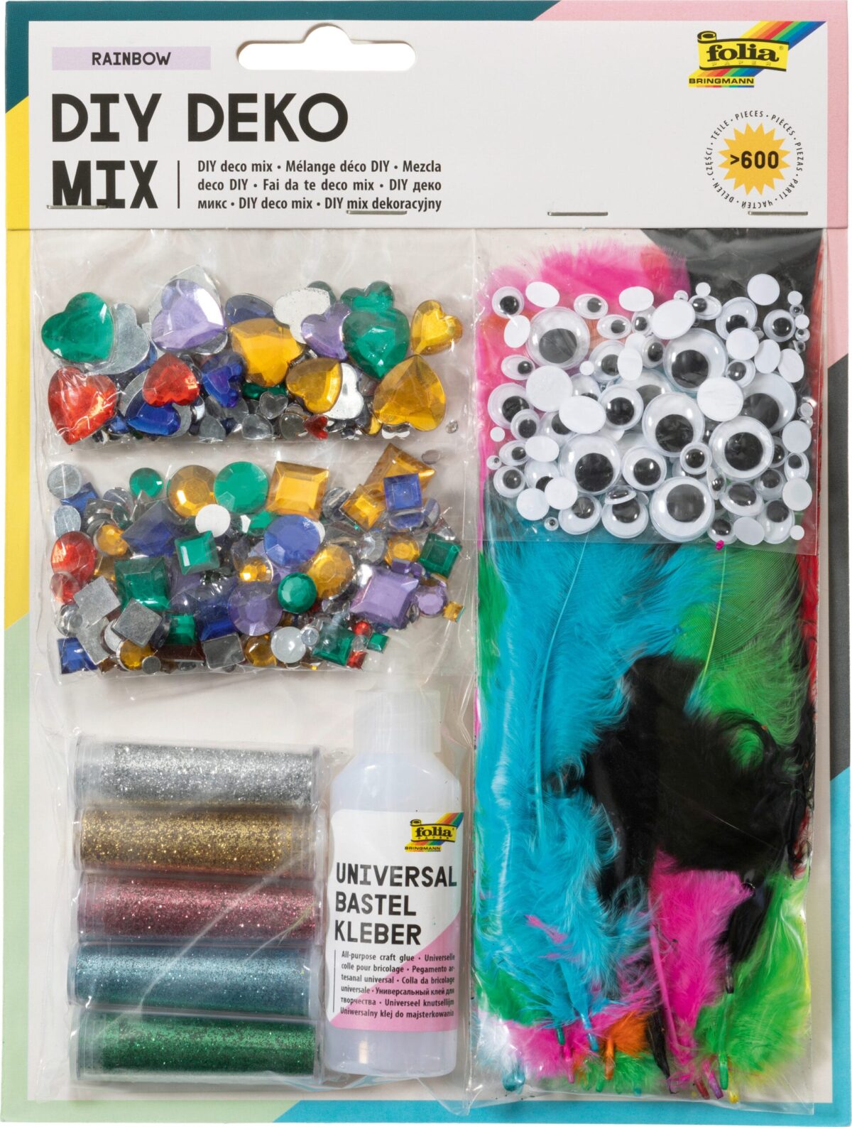 FOLIA Deko-Mix-Bastelset 12420 über 600 Teile – Hochwertig & günstig bei ShopDeca