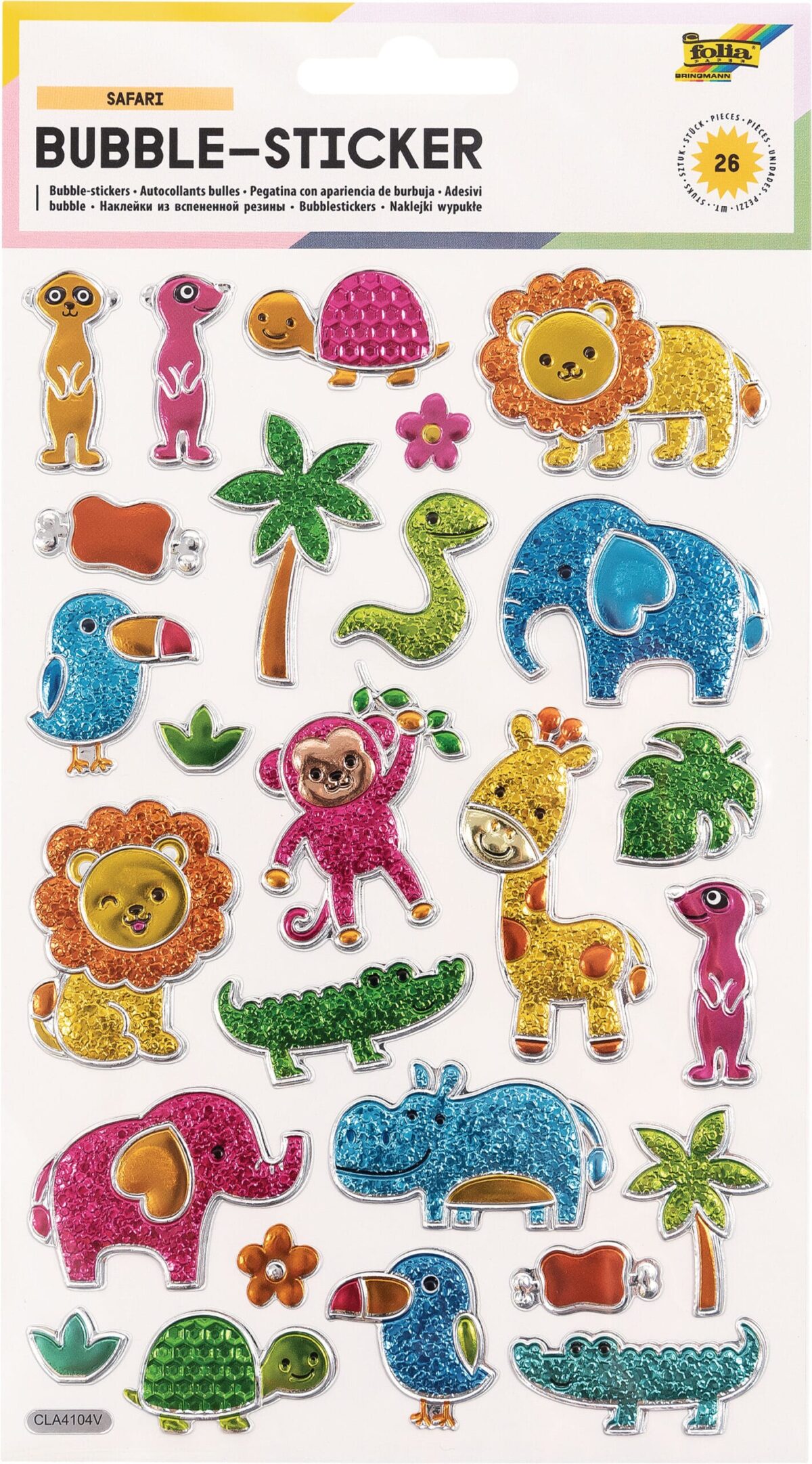 FOLIA Bubble-Sticker 14x21cm 19503 Safari – Hochwertig & günstig bei ShopDeca