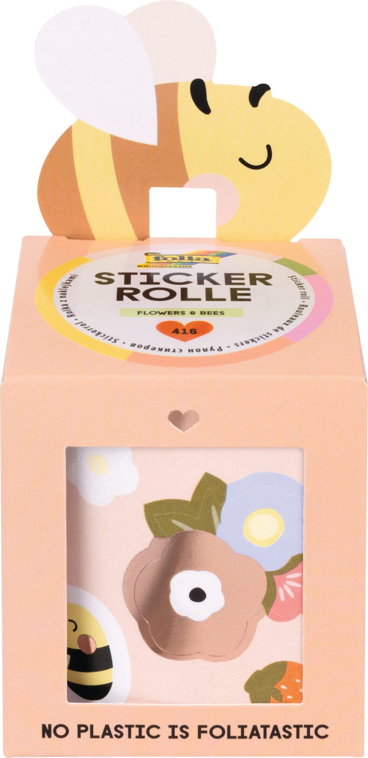 FOLIA Stickerrolle 4m 27104 Flowers & Bees 416 Teile – Hochwertig & günstig bei ShopDeca