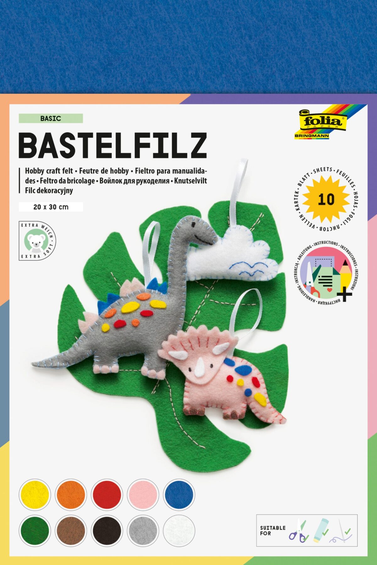 FOLIA Bastelfilz 150g 520409 ass. 10 Blatt – Hochwertig & günstig bei ShopDeca