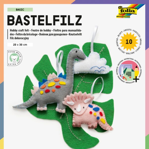 FOLIA Bastelfilz 150g 520409 ass. 10 Blatt