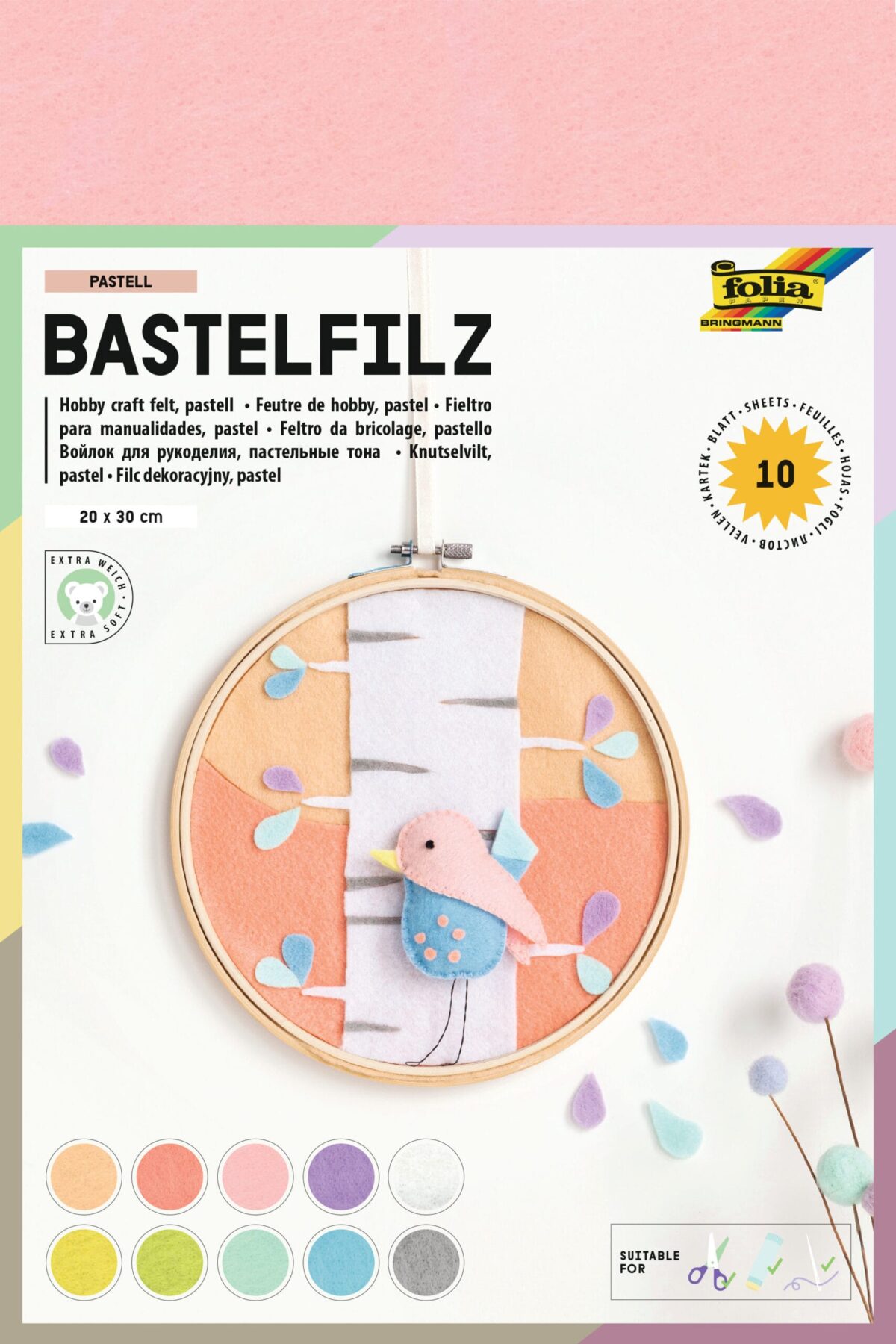 FOLIA Bastelfilz 150g,20x30cm 520495 Pastell – Hochwertig & günstig bei ShopDeca