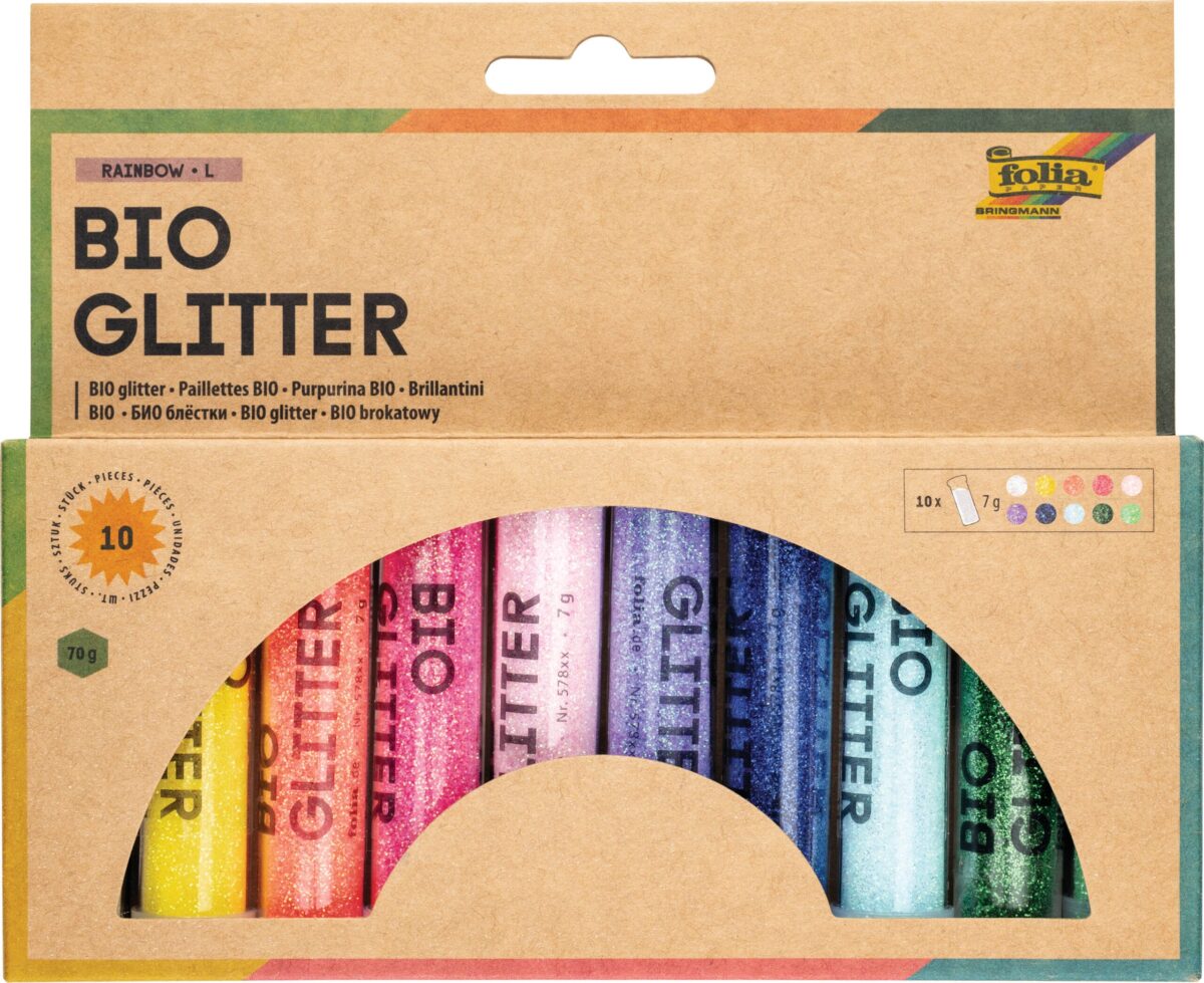 FOLIA BIO Glitzer Mix L 57817 Rainbow – Hochwertig & günstig bei ShopDeca