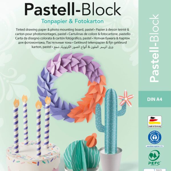 FOLIA SE Kombi-Block A4 678 pastell, 20 Blatt ass.