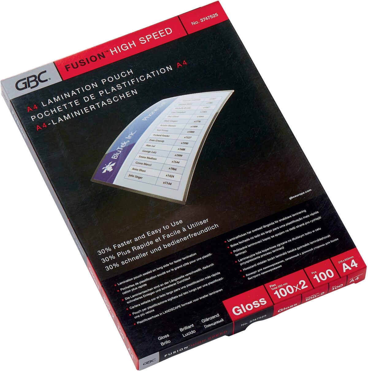 GBC Laminiertasche A4 3747525 glanz, 100my 100 Stk – Hochwertig & günstig bei ShopDeca