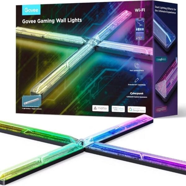 GOVEE Gaming Wandleuchte 4 Stück H6063312 inkl. Connector