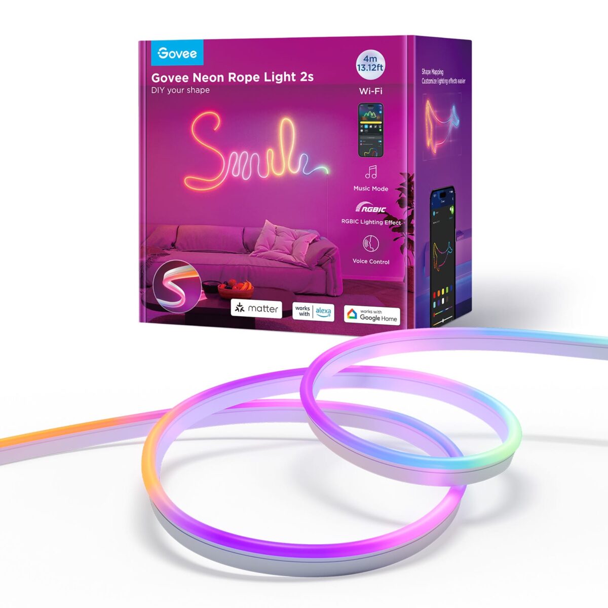 GOVEE Neon Rope Light 2 4m H61D4C01 weiss – Hochwertig & günstig bei ShopDeca