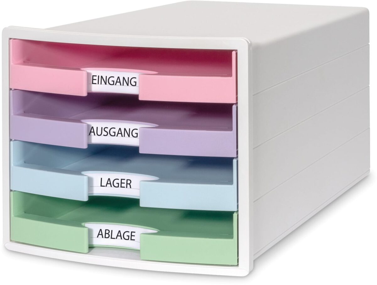 HAN Schubladenbox IMPULS A4/C4 1013-129 weiss/pastell, 4 Schubladen – Hochwertig & günstig bei ShopDeca