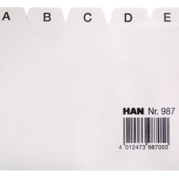 HAN Kartei-Leitkarten A-Z A7 987 grau 25-teilig