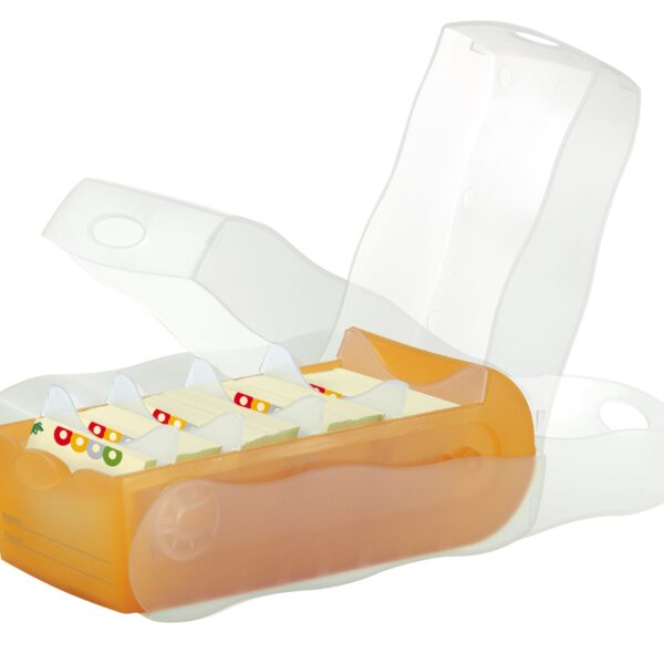 HAN Karteibox Croco A7 998-643 orange 12.1x8.5x24.6cm