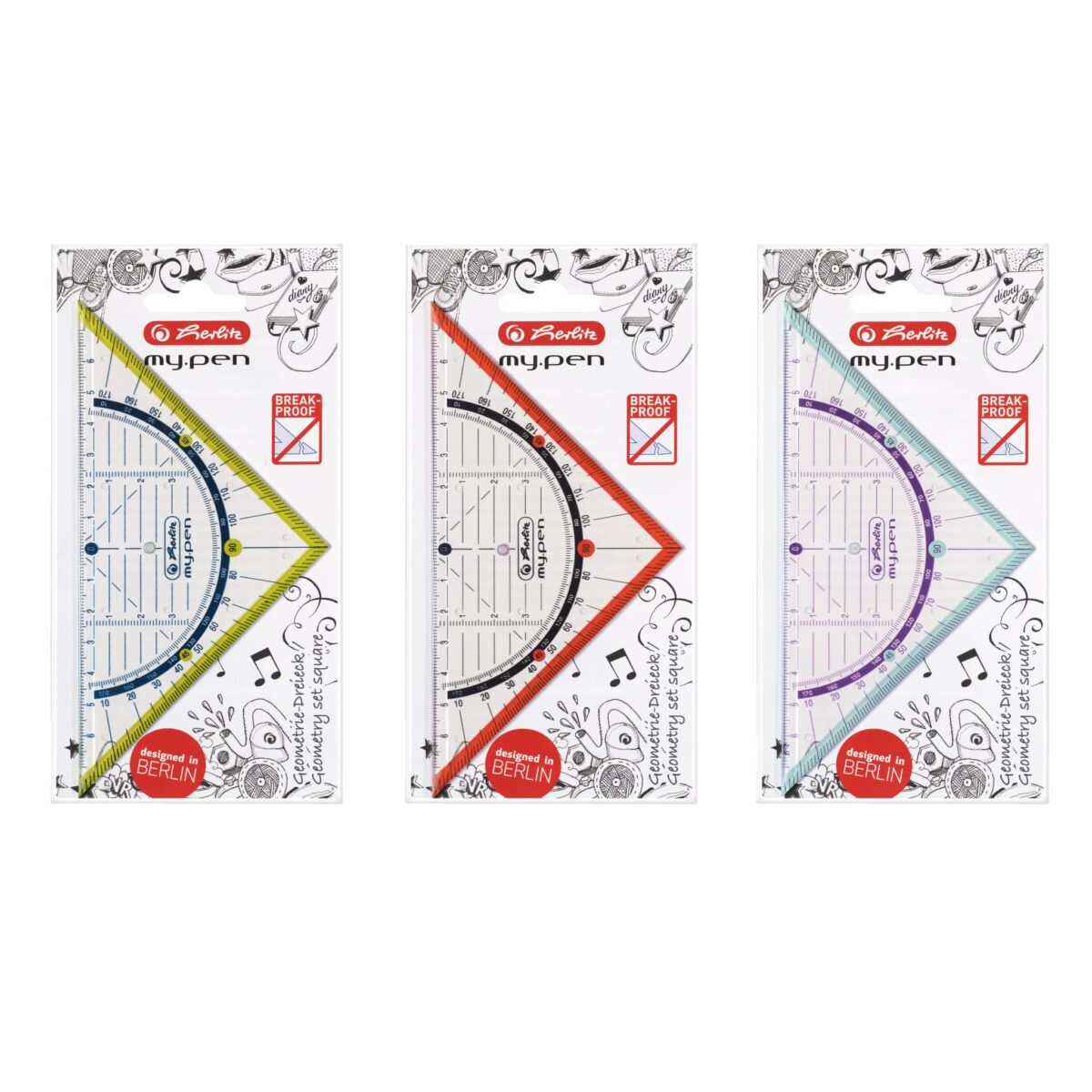 HERLITZ Geometriedreieck my.pen 14cm 11367950 Farben ass. – Hochwertig & günstig bei ShopDeca