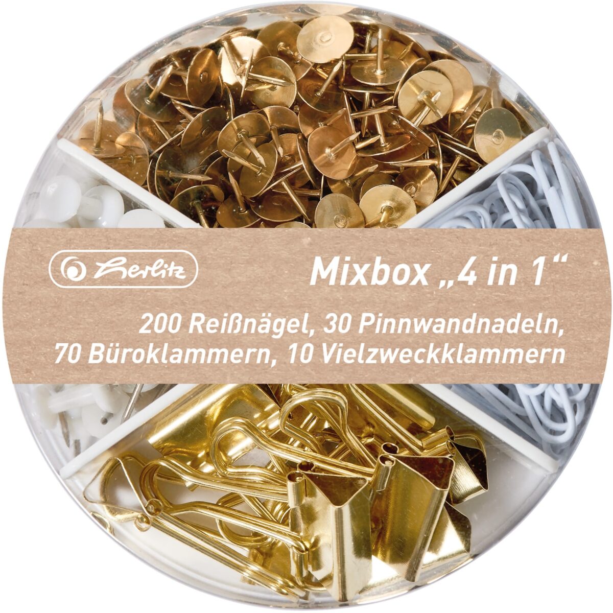 HERLITZ Mixbox 4 in 1 Pure Glam 50021833 Weiss, Gold 40 Blatt punktiert – Hochwertig & günstig bei ShopDeca