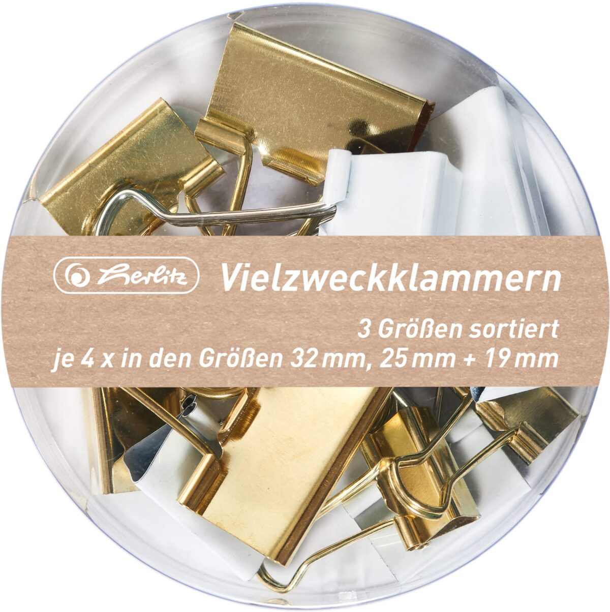 HERLITZ Vielzweckklammern weiss/gold 50021840 Pure Glam 3 Grössen, 3x4 Stück – Hochwertig & günstig bei ShopDeca