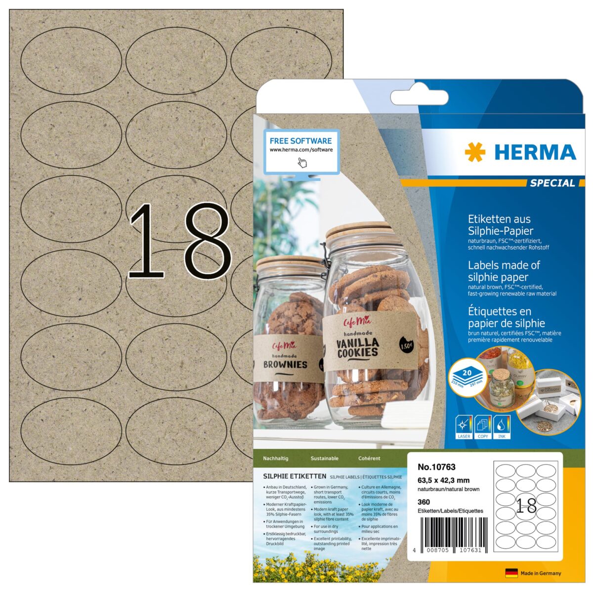 HERMA Etiketten 63.5 x 42.3 mm 10763 aus Silphie-Papier 360 Stück – Hochwertig & günstig bei ShopDeca