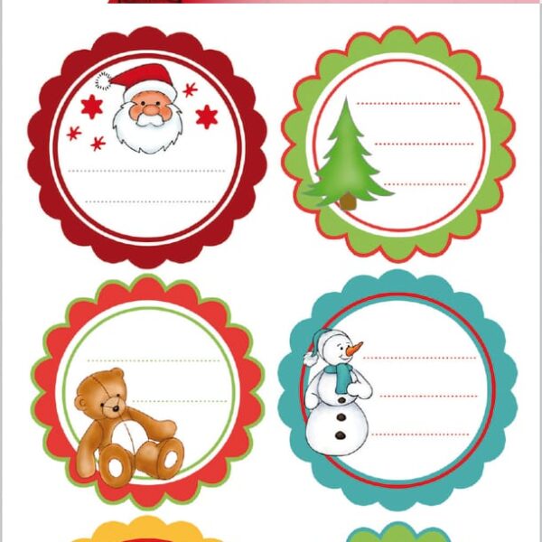 HERMA Sticker Geschenk Weihnachten 15258 12 Stück /2 Blatt