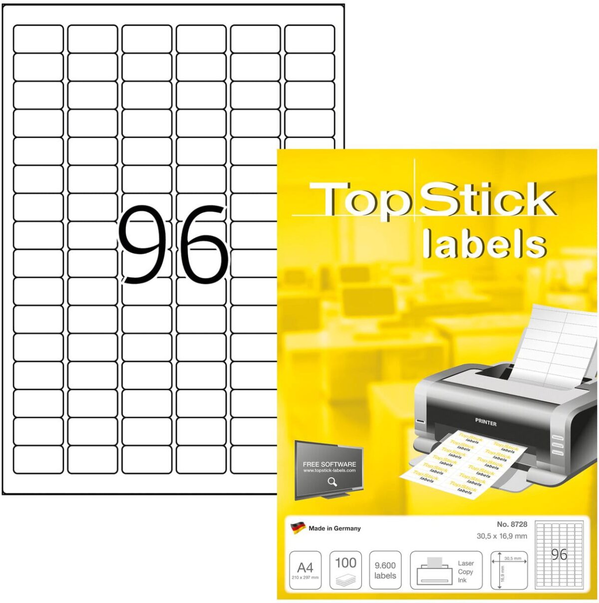 HERMA Etiketten TopStick 30.5x16.9mm 8728 Universal, weiss 9600 Stück – Hochwertig & günstig bei ShopDeca