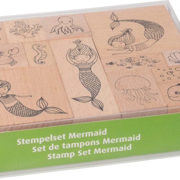 HEYDA Stempel-Set Mermaid 12x10x3cm 204888678 braun 10-teilig