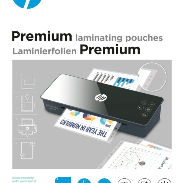 HP Laminiertaschen B A4, vorgestanzt, 120 Mic