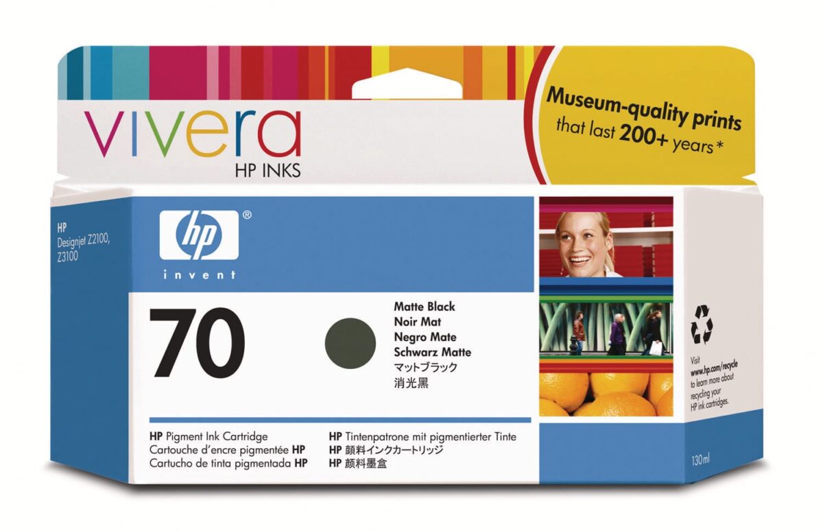 HP Tintenpatrone 70 schwarz matt C9448A DesignJet Z2100/3100 130ml – Hochwertig & günstig bei ShopDeca