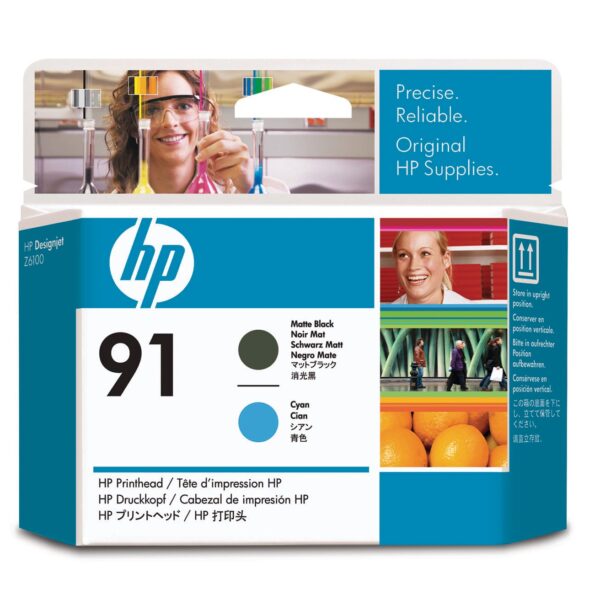 HP Druckkopf 91 schwarz matt/cyan C9460A DesignJet Z6100