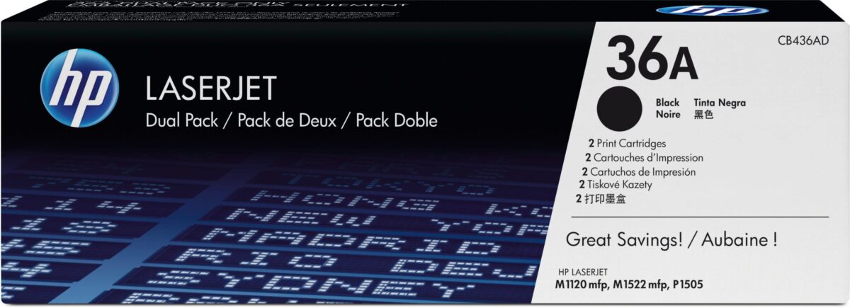 HP Toner-Modul 36A schwarz CB436AD LaserJet P1505 2 Stück – Hochwertig & günstig bei ShopDeca