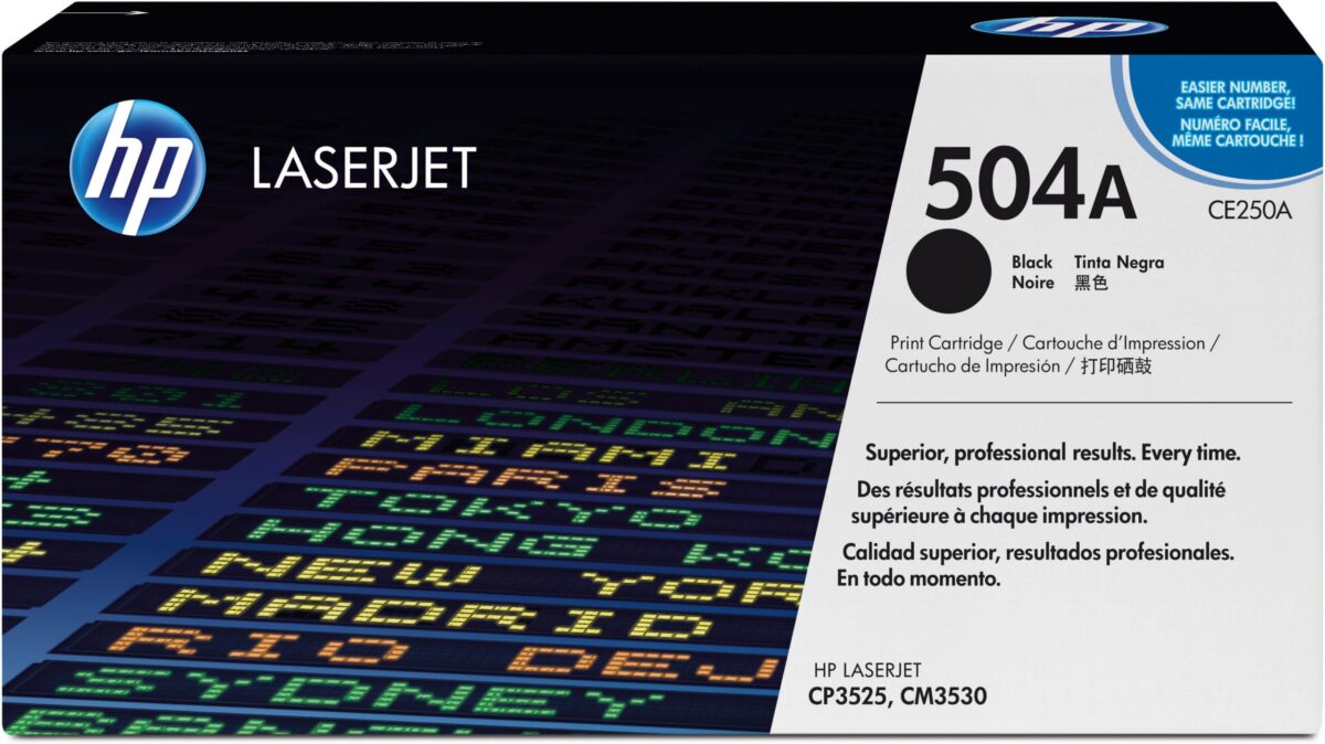 HP Toner-Modul 504A schwarz CE250A Color LaserJet CP3525 5000 S. – Hochwertig & günstig bei ShopDeca