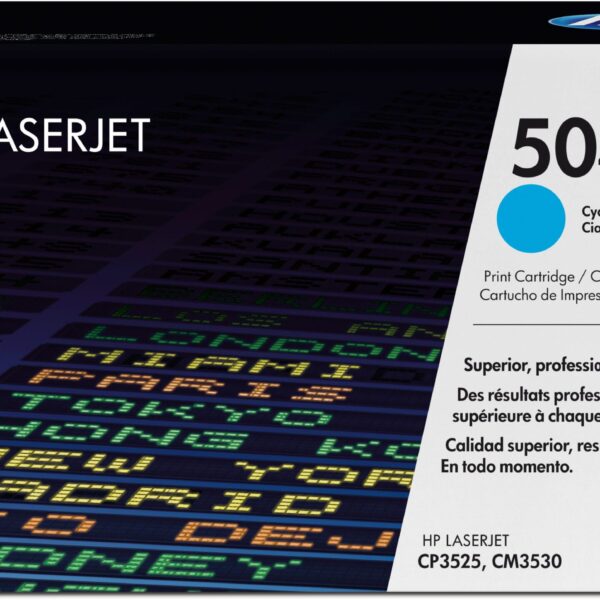 HP Toner-Modul 504A cyan CE251A Color LaserJet CP3525 7000 S.