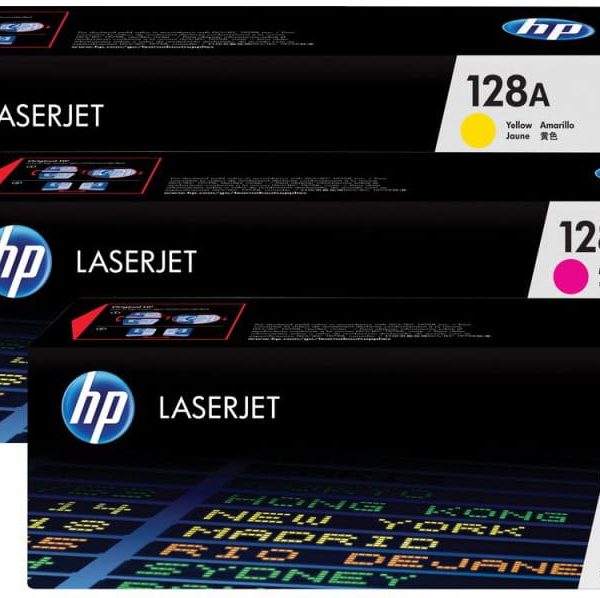 HP Toner Tri-Pack 128A CMY CF371AM Color LJ Pro CM1415 1300 S.