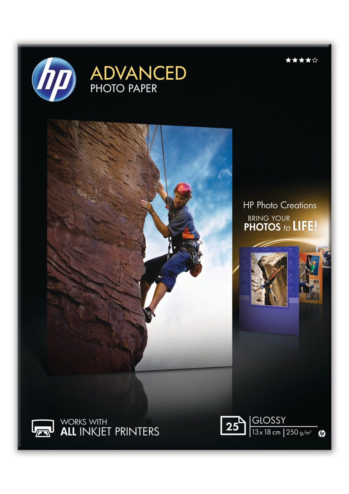HP Advanced Glossy Photo 13x18cm Q8696A InkJet 250g, randlos 25 Blatt – Hochwertig & günstig bei ShopDeca
