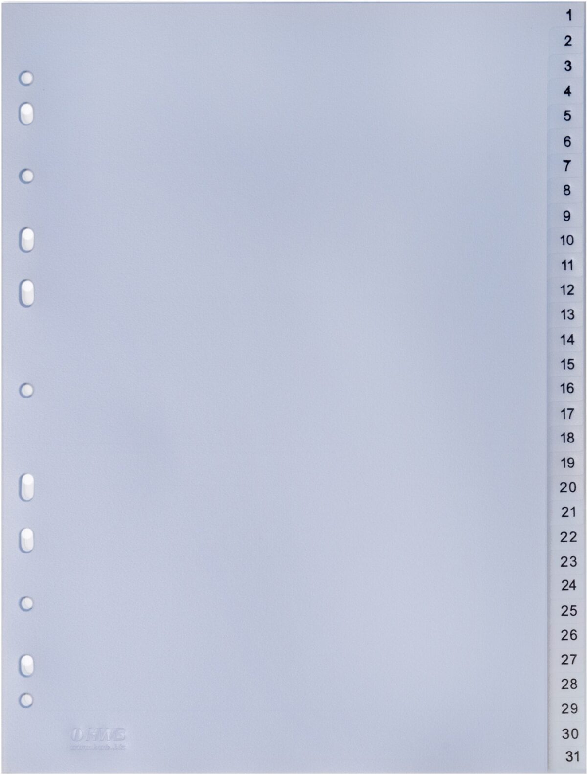 HWB Kunststoff-Register 1-31 3604.49 transparent A4 – Hochwertig & günstig bei ShopDeca
