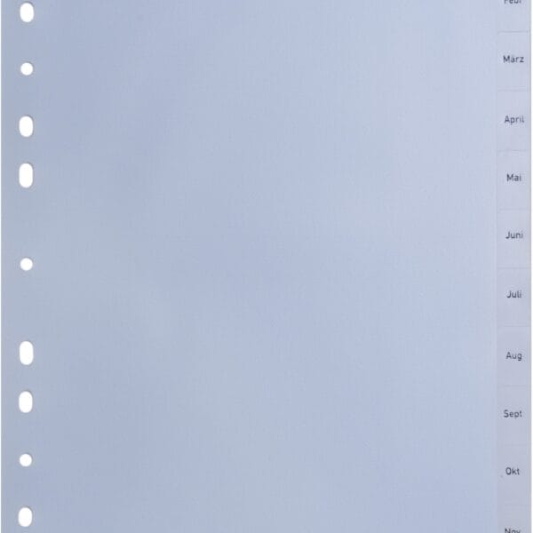 HWB Kunststoff-Register A4 3604.51 transparent Jan-Dez (DE)