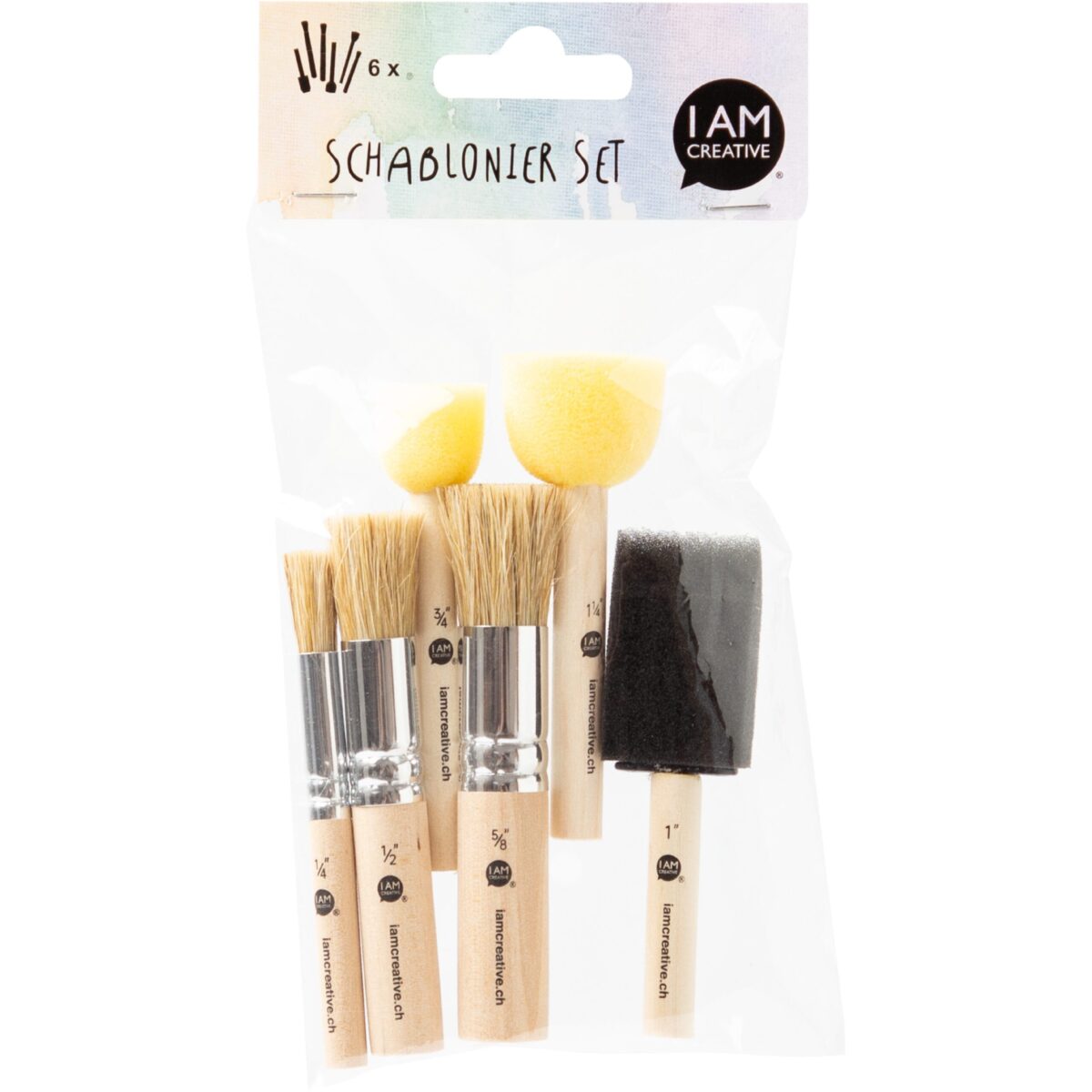 I AM CREATIVE Schablonierpinsel Set 1011.34 6-teilig – Hochwertig & günstig bei ShopDeca