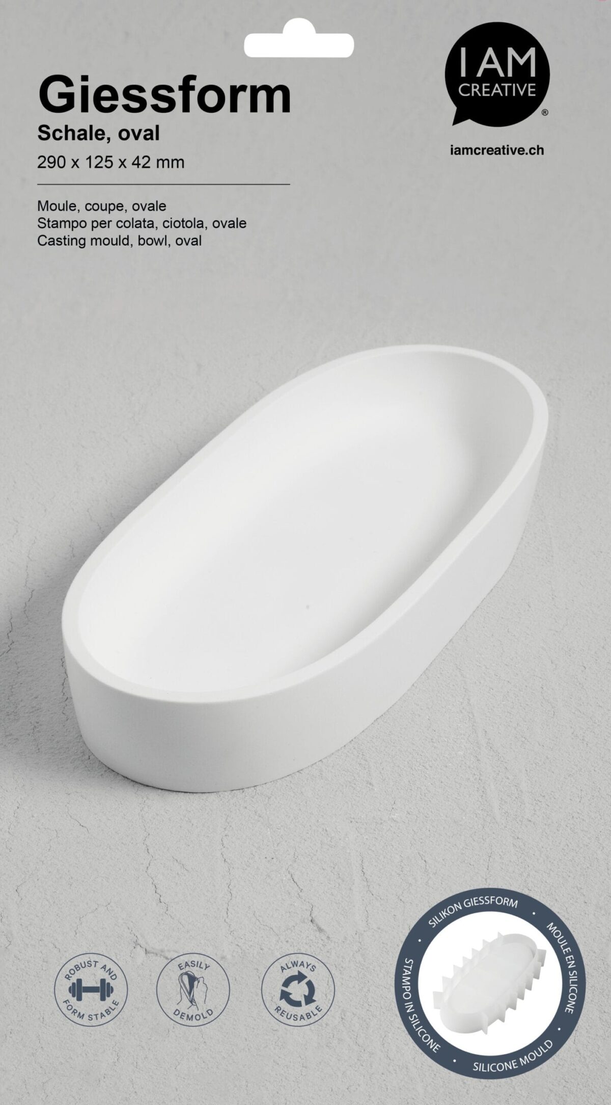 I AM CREATIVE Silikon Giessform 1704.22 Schale oval – Hochwertig & günstig bei ShopDeca