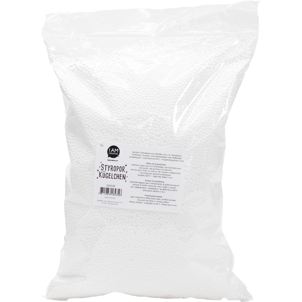 I AM CREATIVE Styroporkügelchen 5lt 2520.09 weiss, 3mm – Hochwertig & günstig bei ShopDeca