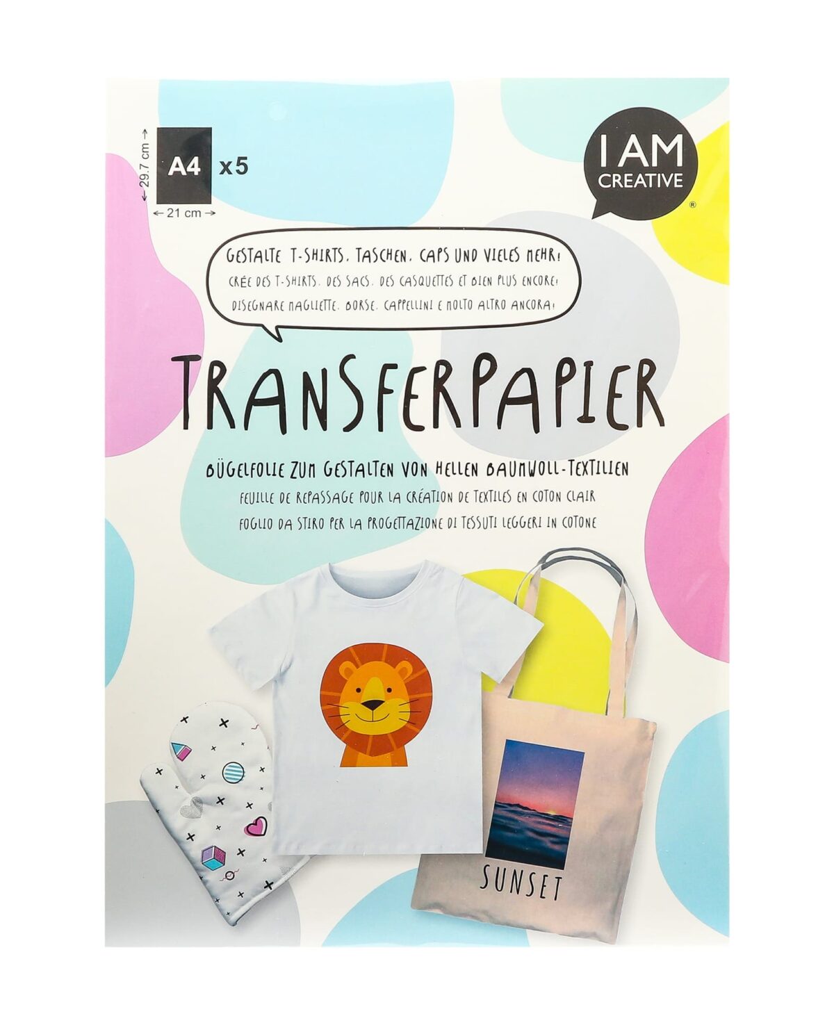 I AM CREATIVE Bügelfolie A4 4010.54 helle Textilien 5 Blatt – Hochwertig & günstig bei ShopDeca