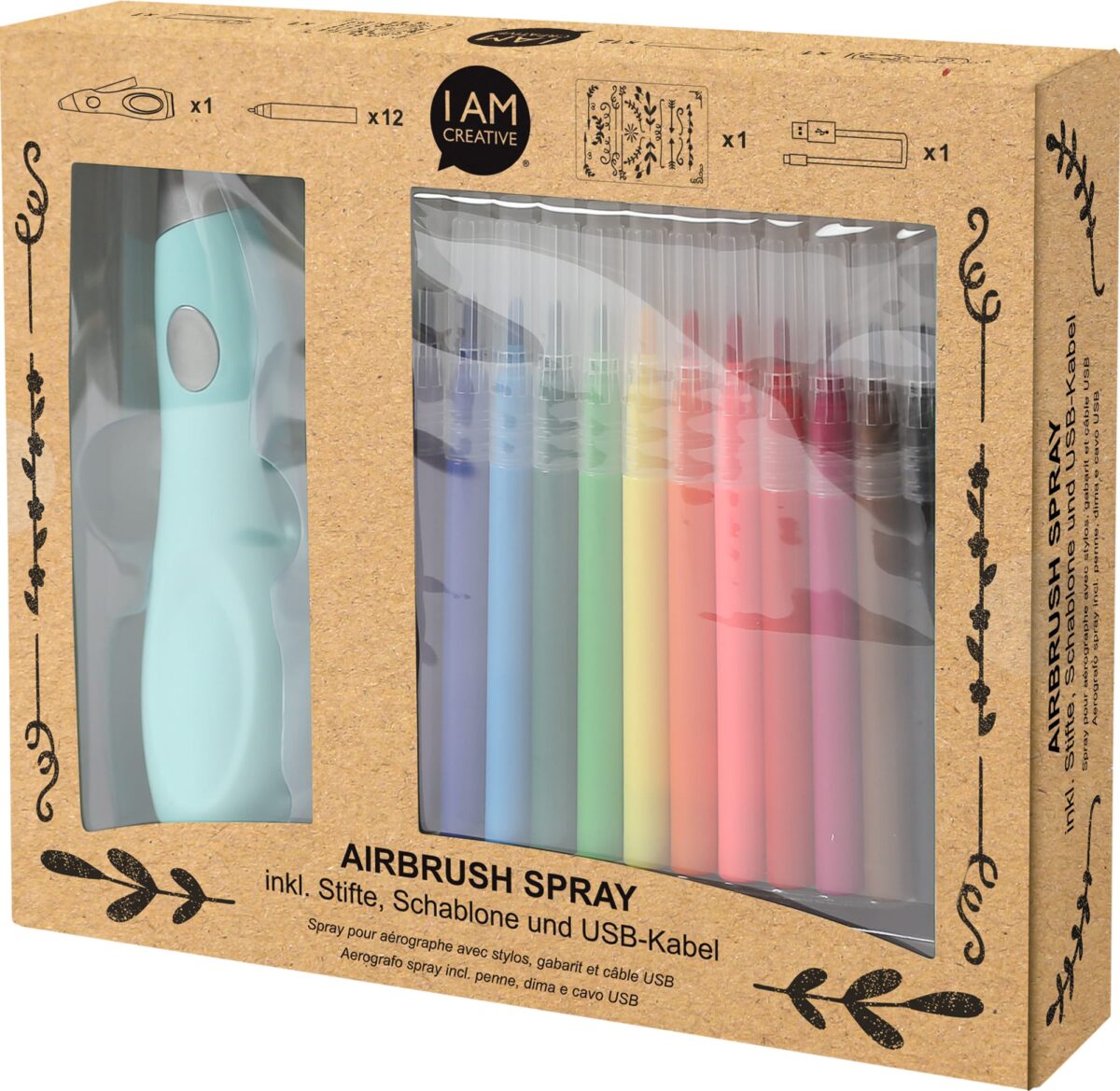 I AM CREATIVE Air Brush Set 4011.05 15 tlg. inkl. Stifte – Hochwertig & günstig bei ShopDeca