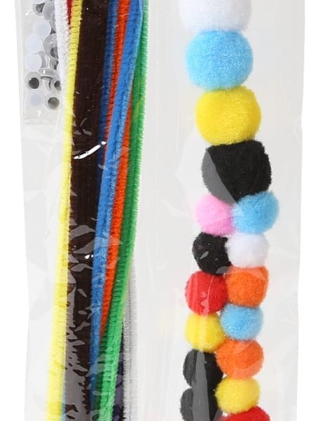 I AM CREATIVE Chenille & Pomponset 4023.06 bunt