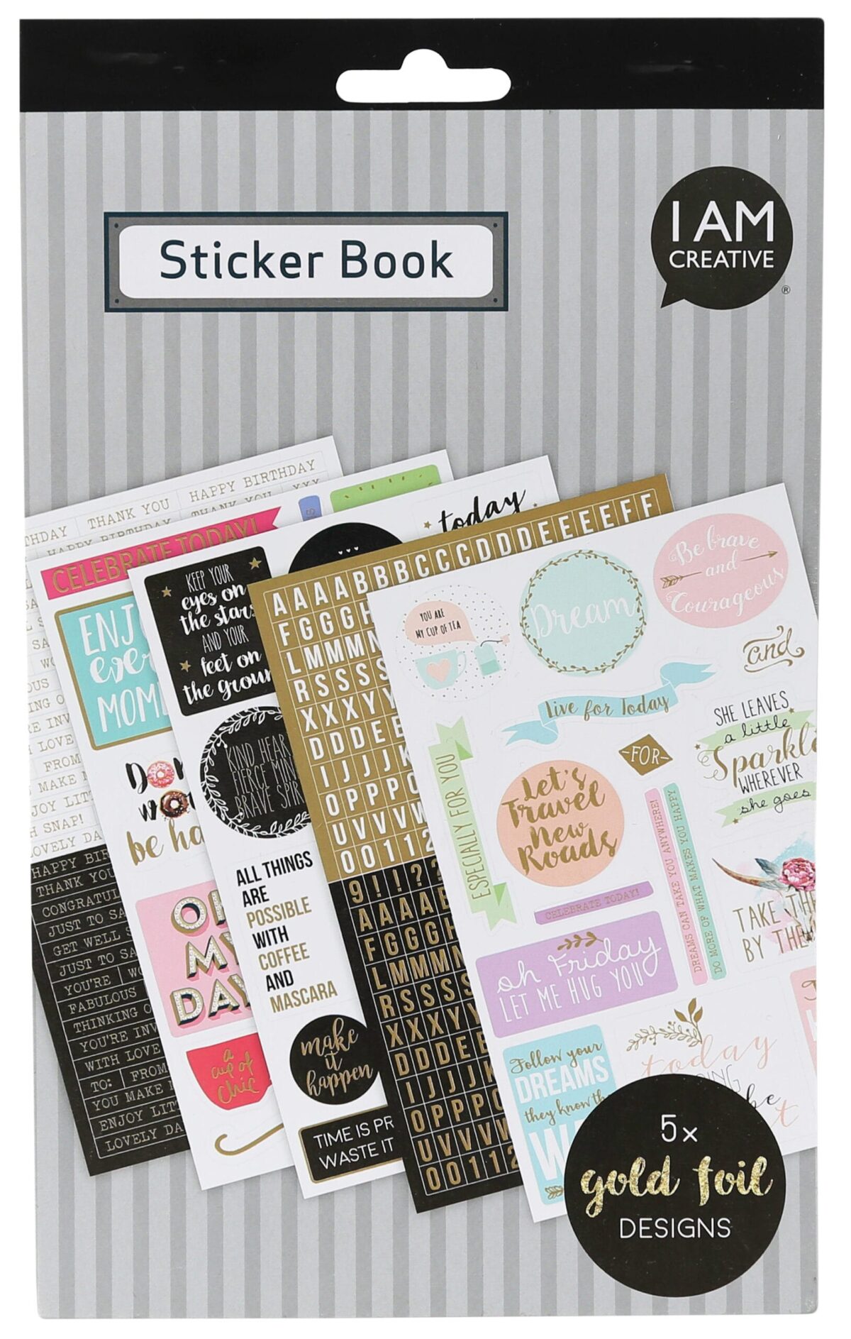 I AM CREATIVE Stickerbook 4087.473 Sprüche, 5 Blatt – Hochwertig & günstig bei ShopDeca