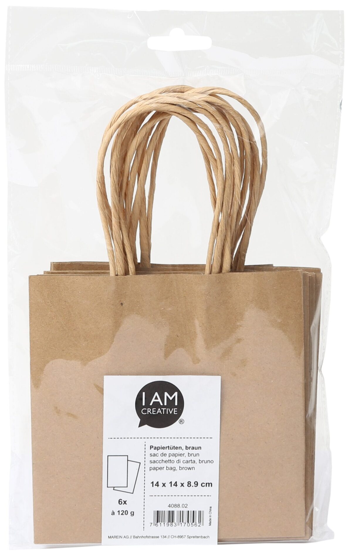 I AM CREATIVE Papiertüten 4088.02 14x14x8.9cm, 6 Stück – Hochwertig & günstig bei ShopDeca